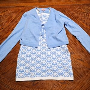 Paisley Lane Girls Blue Heart Dress Size 10